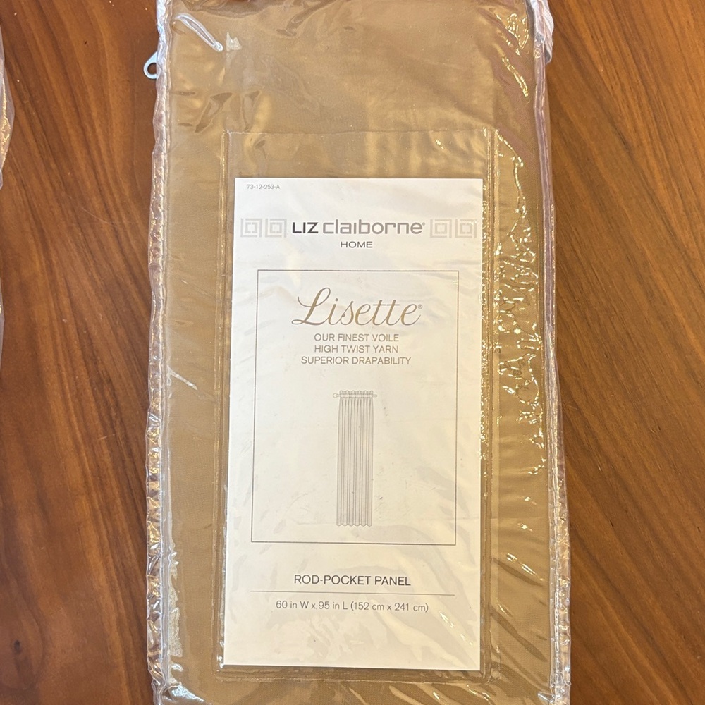 Liz Claiborne Tan Lisette Rod-Pocket Curtain Panel